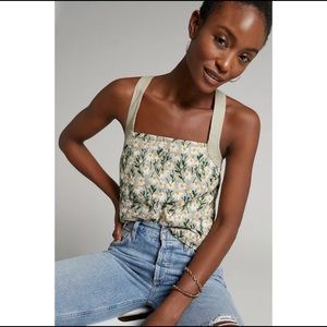Maeve by Anthropologie Embroidered Daisy Top